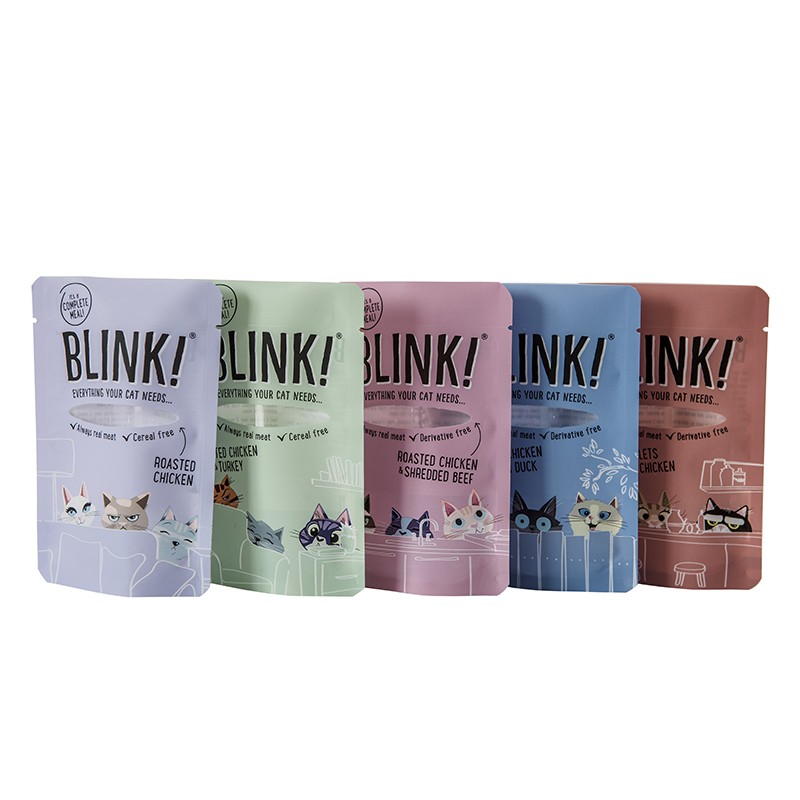 Sachets stérilisables à fond plat pour aliments humides pour animaux de compagnie